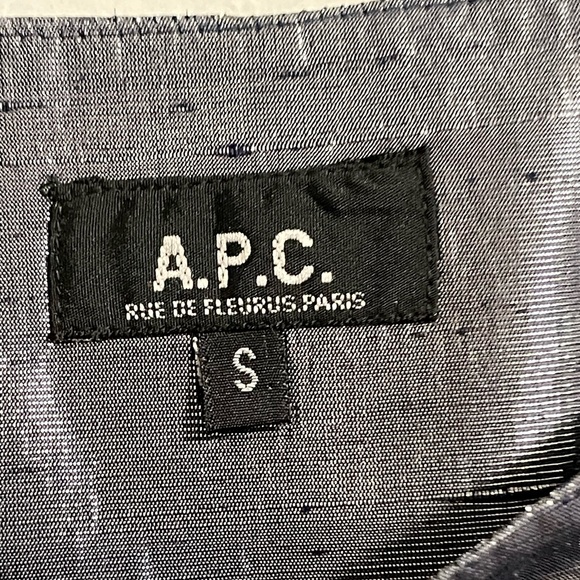 RARE Vintage A.P.C. Metallic Silver Silk Lurex Mini Dress - Made in France - S - Picture 3 of 11